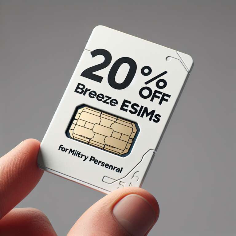 20% off Breeze eSIMs for Military personnel