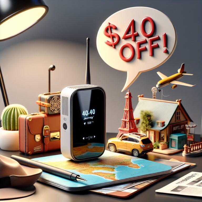 $40 off the TravlFi™ Journey1 Wi-Fi Mobile Hotspot