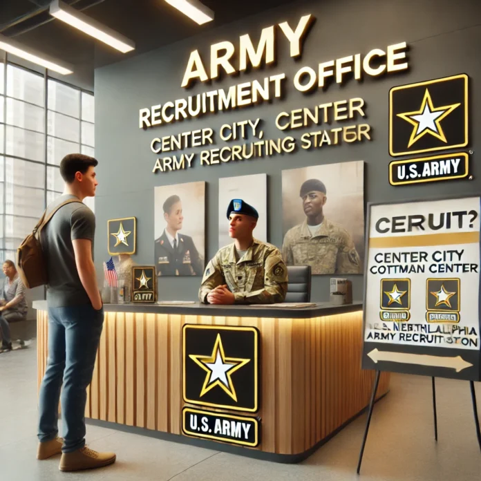 Army recruitment office in Philadelphia, PA